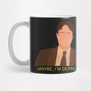 Office Dwight Maybe I'm Depressed Meme Fan Art Mug